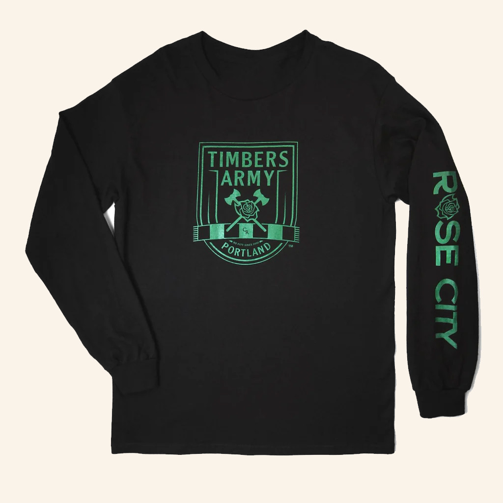 No Pity Originals Merch Timbers Army Crest Long Sleeve Shirt Gifts For Friends No Pity Originals Merch Timbers Army Crest Long Sleeve Shirt Gifts For Friends
