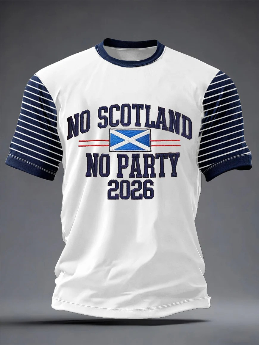 No Scotland No Party 2026 T-Shirt Fan Gear World Cup Match Day Clothing Best Gift For Soccer Supporters