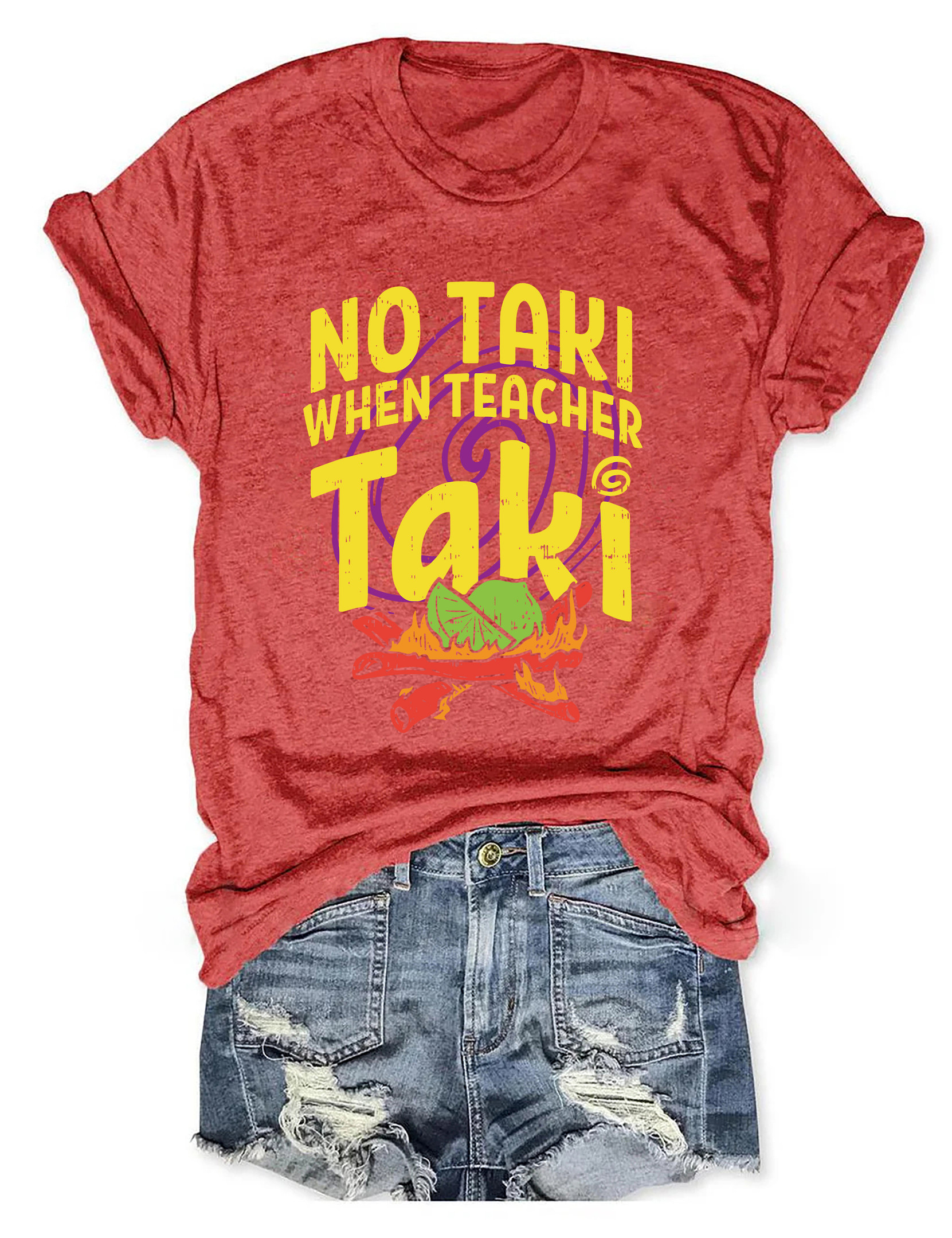 No Taki When Teacher Taki T-Shirt Novelty Clothing Cool Gifts For Wife
