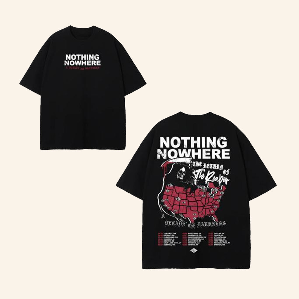 No Thing No Where Merch Nn Spring 25 Tour Shirt Gifts For Fans