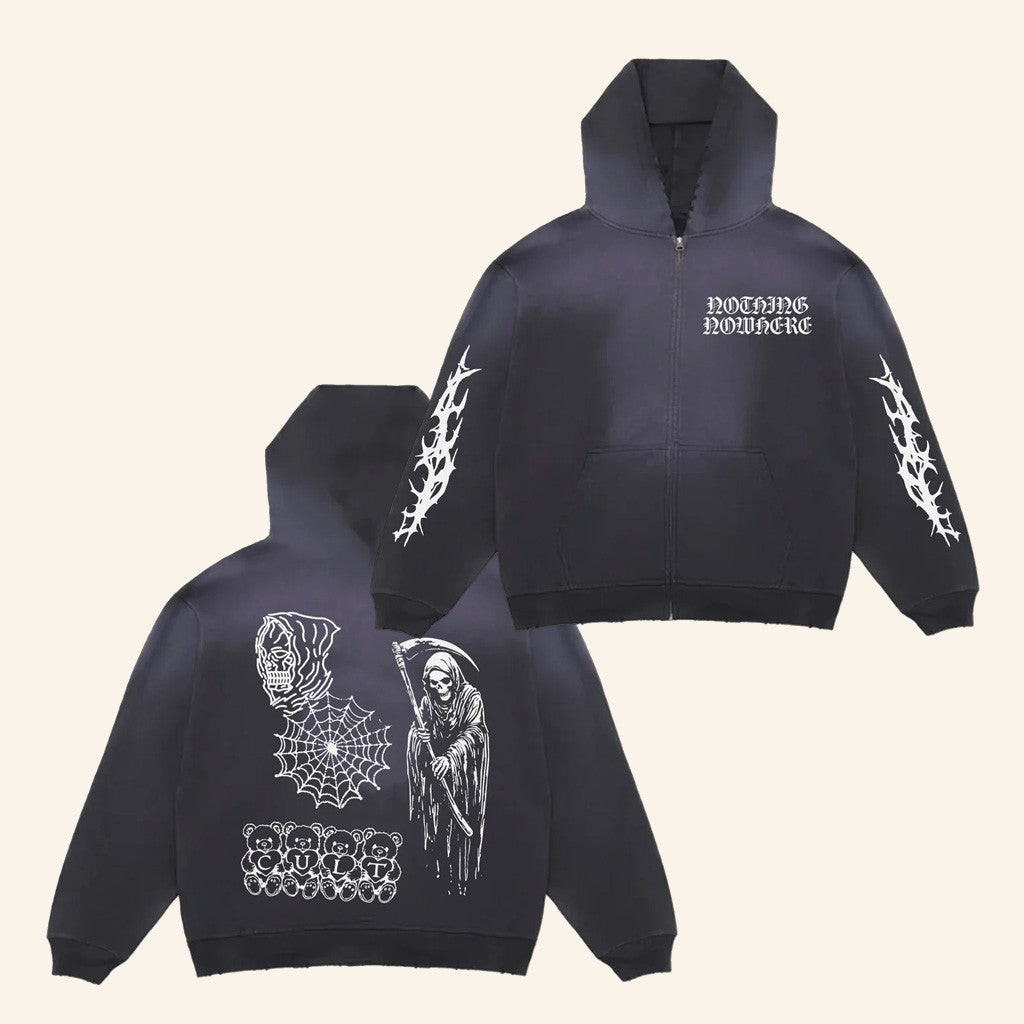 No Thing No Where Potassium Dye Zip Hoodie Gifts For Girlfriend No Thing No Where Potassium Dye Zip Hoodie Gifts For Girlfriend