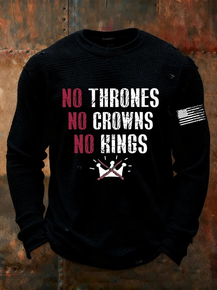 No Thrones No Crowns No Kings Long Sleeve Shirt Anti Trump Apparel No Kings Protest Merch