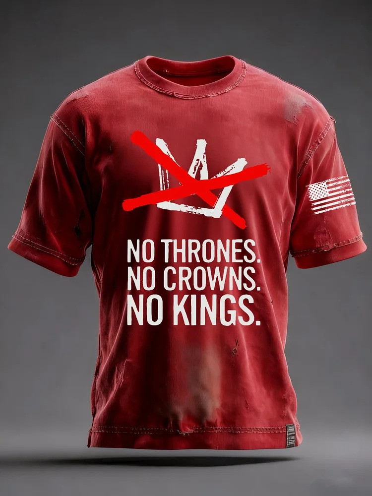 No Thrones No Crowns No Kings T-Shirt Anti Fascist Merch Anti Trump Apparel Gifts