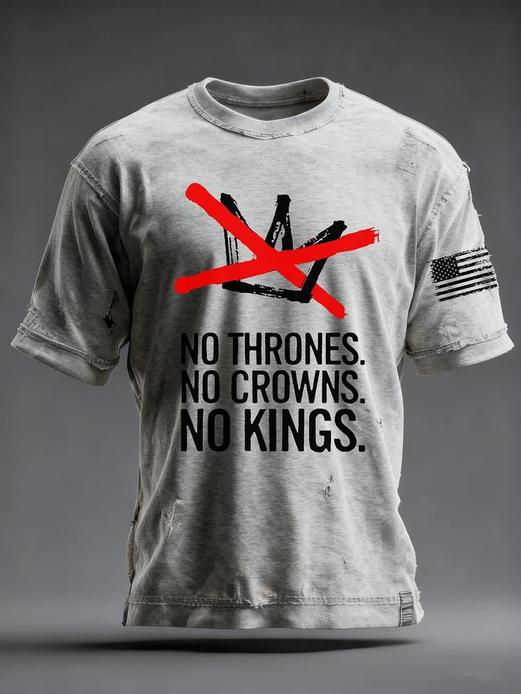 No Thrones No Crowns No Kings T-Shirt Anti MAGA Apparel Gifts For Democrats