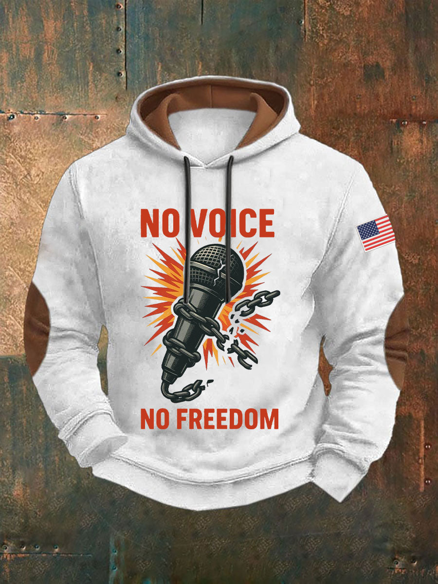 No Voice No Freedom Hoodie Charlie Kirk Gear