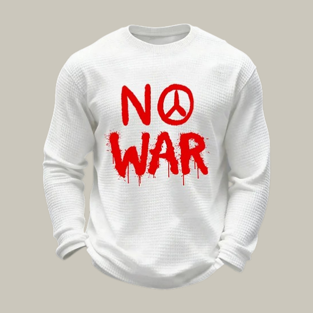 No War Anti War Message Long Sleeve Shirt Hippie Style Clothing Peace Lover Gift Idea