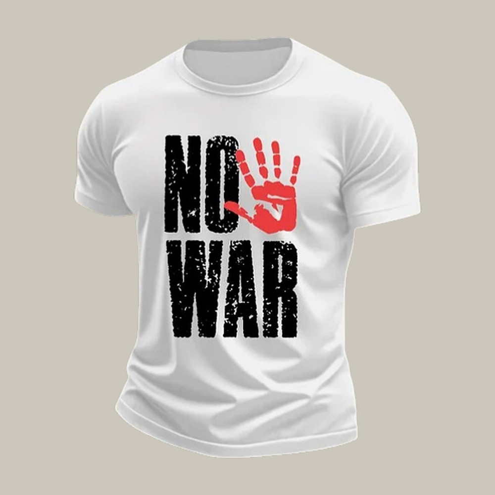 No War Handprint T-Shirt Hippie Festival Outfits Present For Peace Supporter