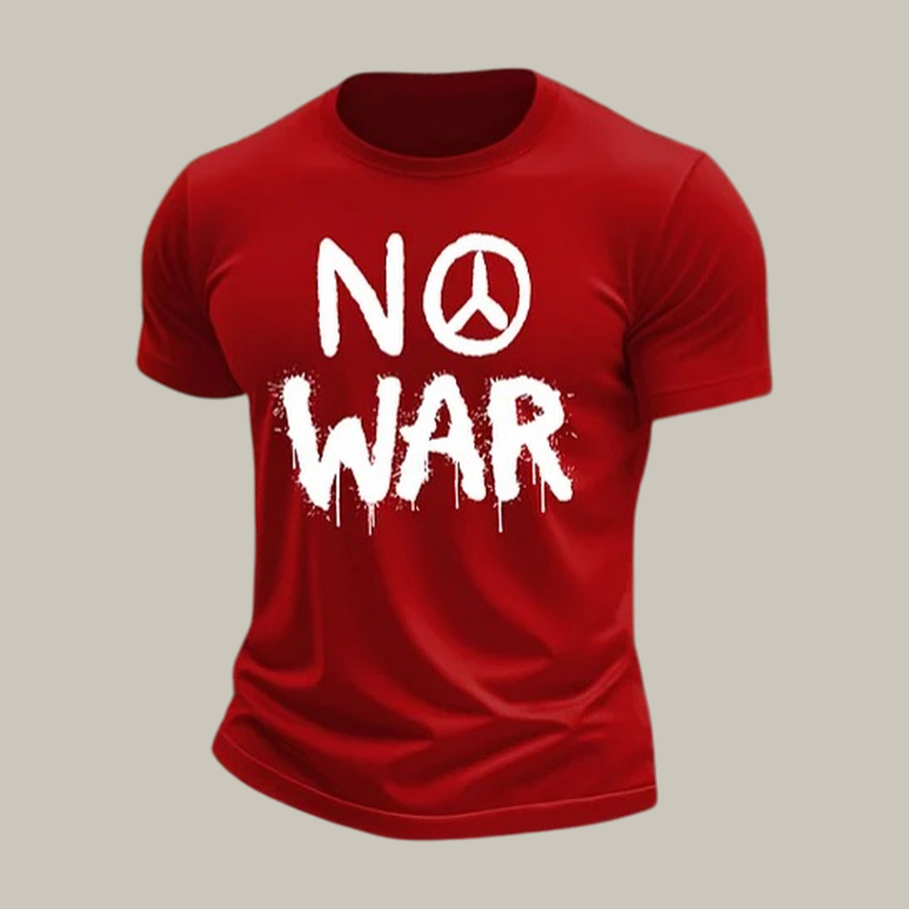 No War Hippie Sign Graphic T-Shirt Hippie Festival Outfits Present Idea For Husband