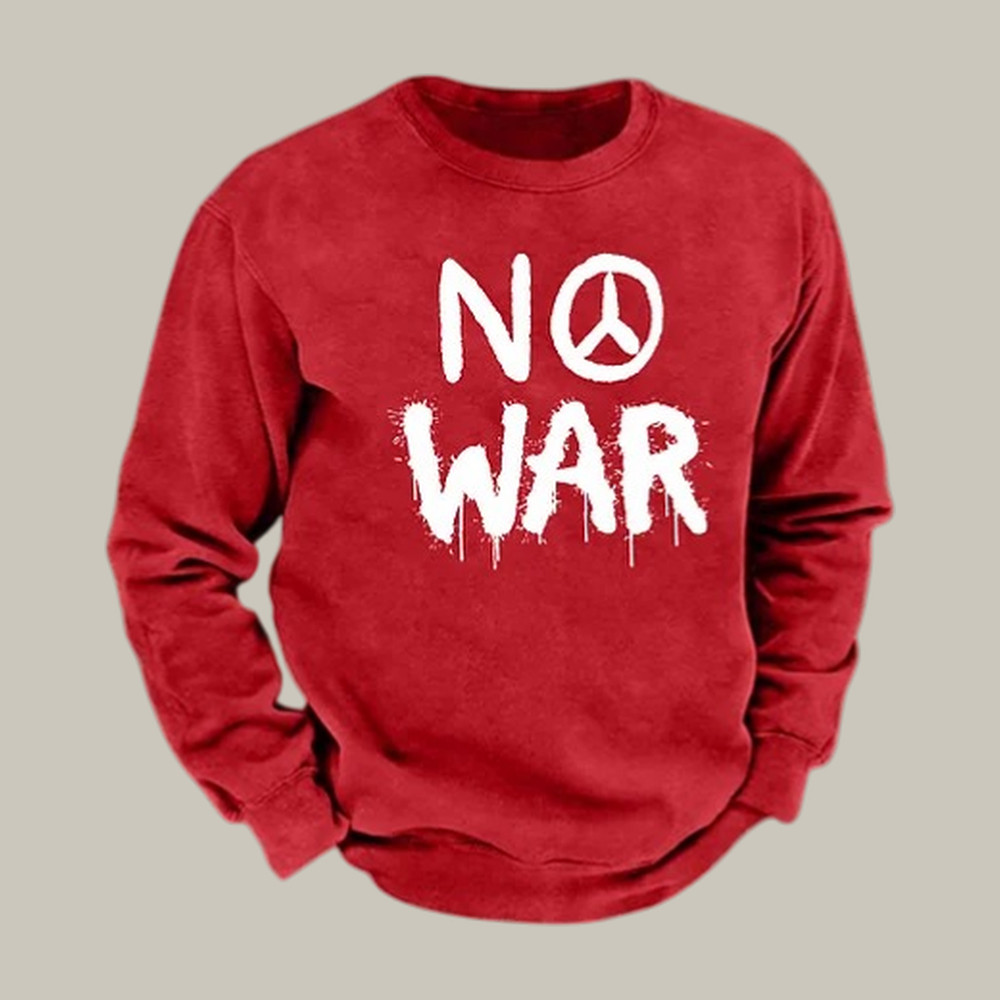 No War Hippie Sign Sweatshirt Hippie Festival Outfits Cool Gift For Peace Lovers