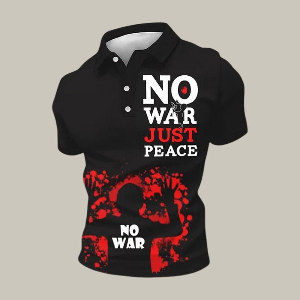 No War Just Peace Polo Shirt Hippie Festival Outfits Good Gift For Supporters