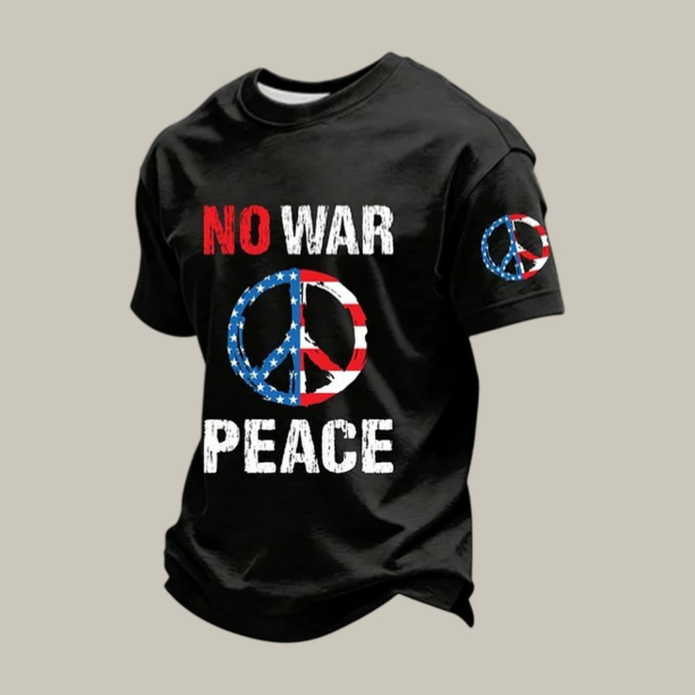 No War Peace T-Shirt Antii War Message Shirt Present For Hippie Wear