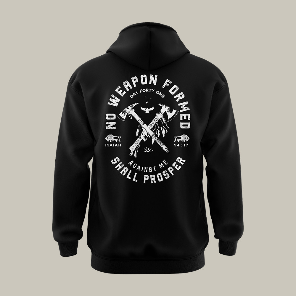 No Weapon Day Forty One Hoodie Faith Apparel Cool Christian Gift For Him