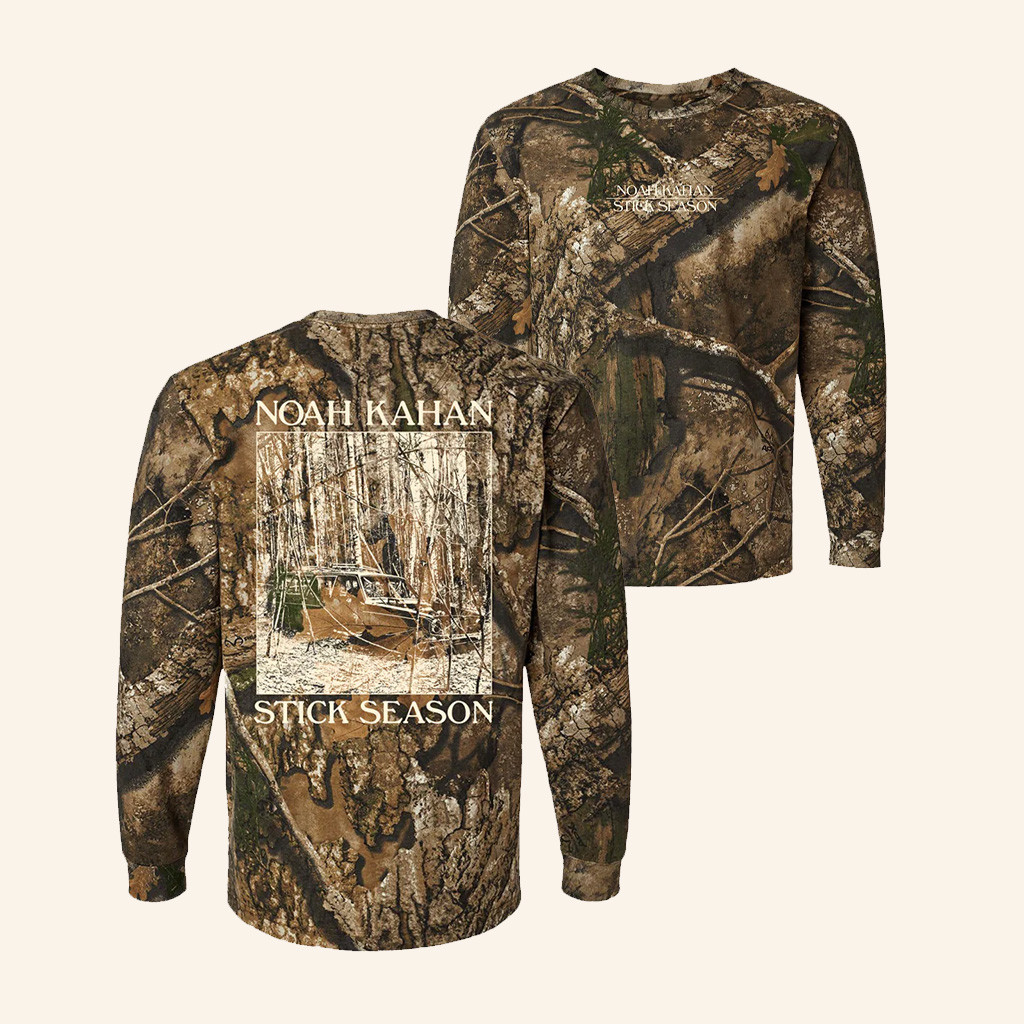 Noah Kahan Merch Stick Season Camo Long Sleeve T-Shirt Gifts For Father