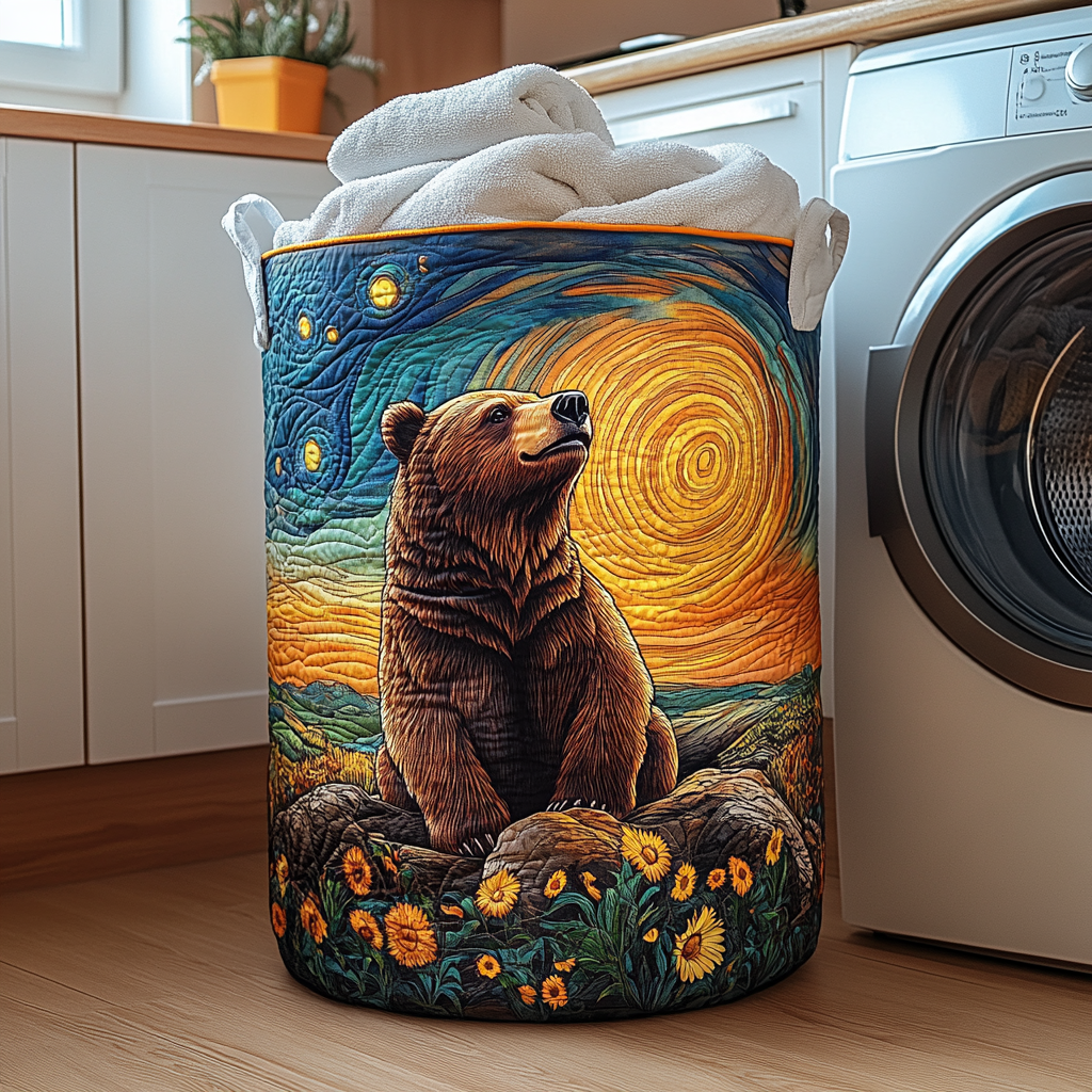Noble Bear Quilted Laundry Basket Back To School Merch