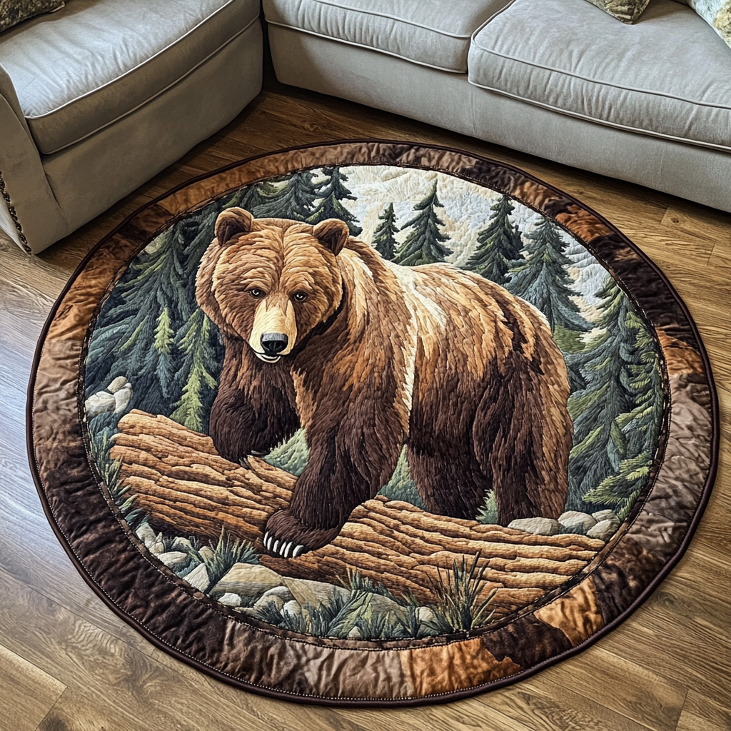 Noble Bear Quilted Round Mat Entryway Design Ideas Bear Gifts For Him