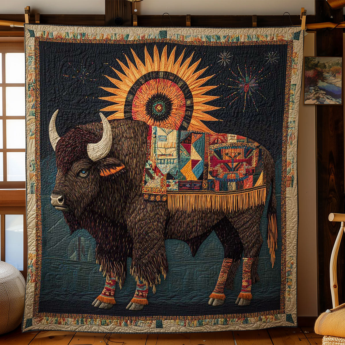 Noble Buffalo Quilt Premium Quilt Blanket for Family and Guests