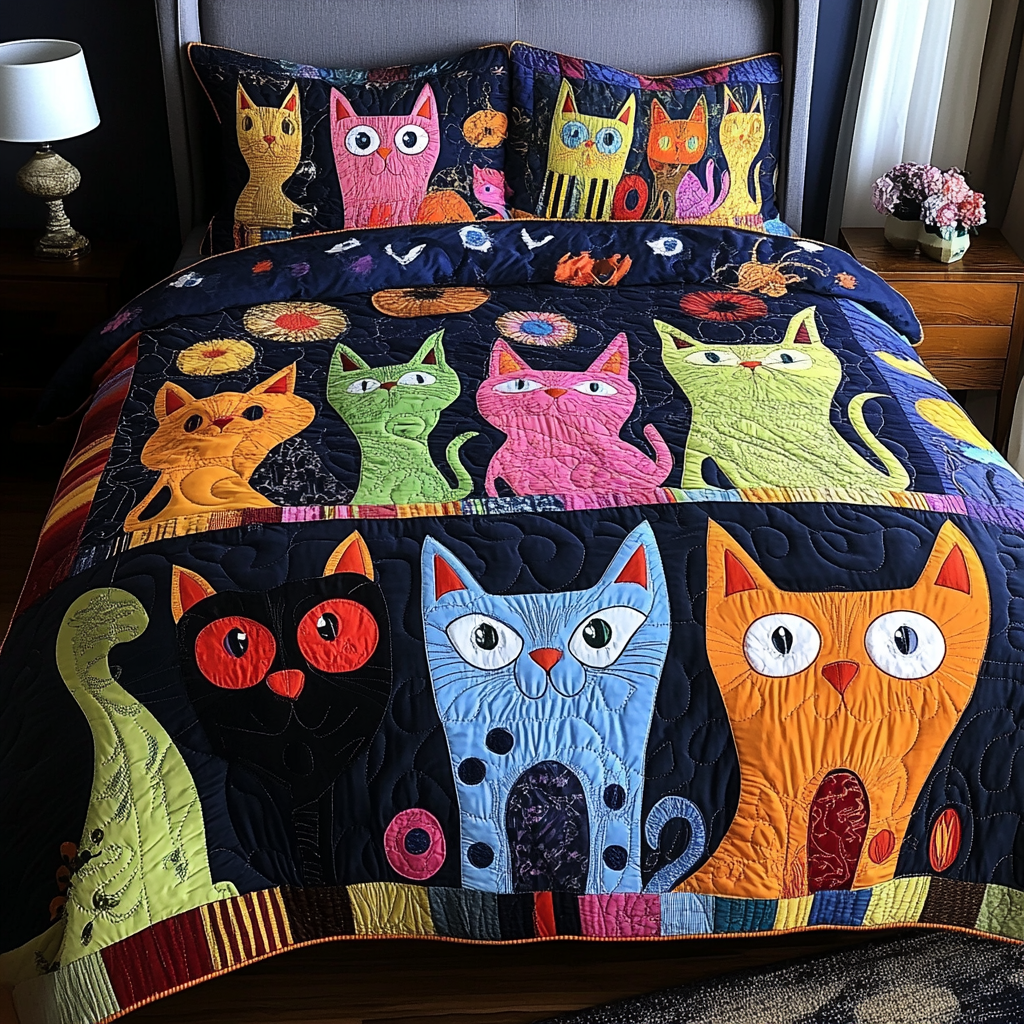 Noble Cat Quilted Bedding Set Bedroom Decor Ideas Christmas Ideas For Cat Lovers