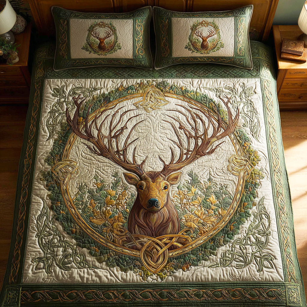 Noble Crown Quilted Bedding Set Bed Decor Christmas Gifts For A Deer Hunter