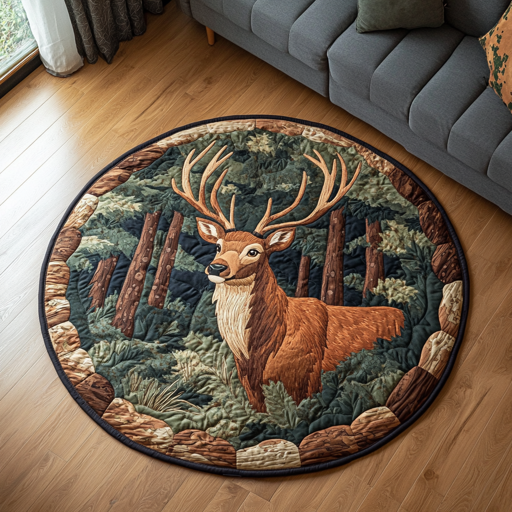 Noble Deer Quilted Round Mat Front Door Entryway Ideas Things Teenagers Want For Christmas