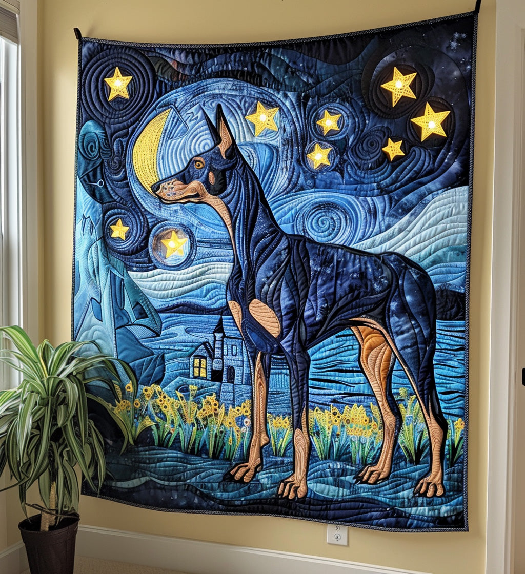 Noble Dobermans Quilted Blanket Xmas Present For Dog Lovers