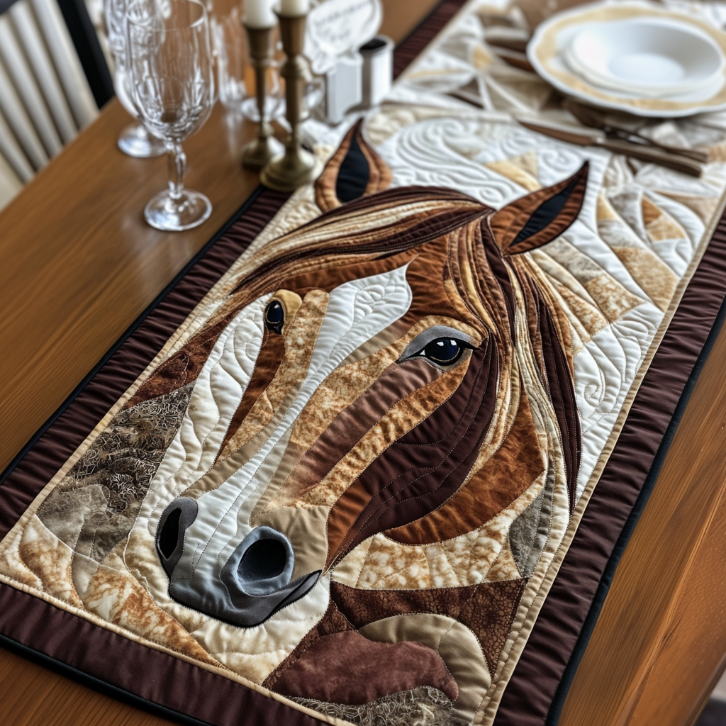 Noble Grace Quilted Table Runner Dining Room Table Decor Ideas Gift Ideas For Horse Owners