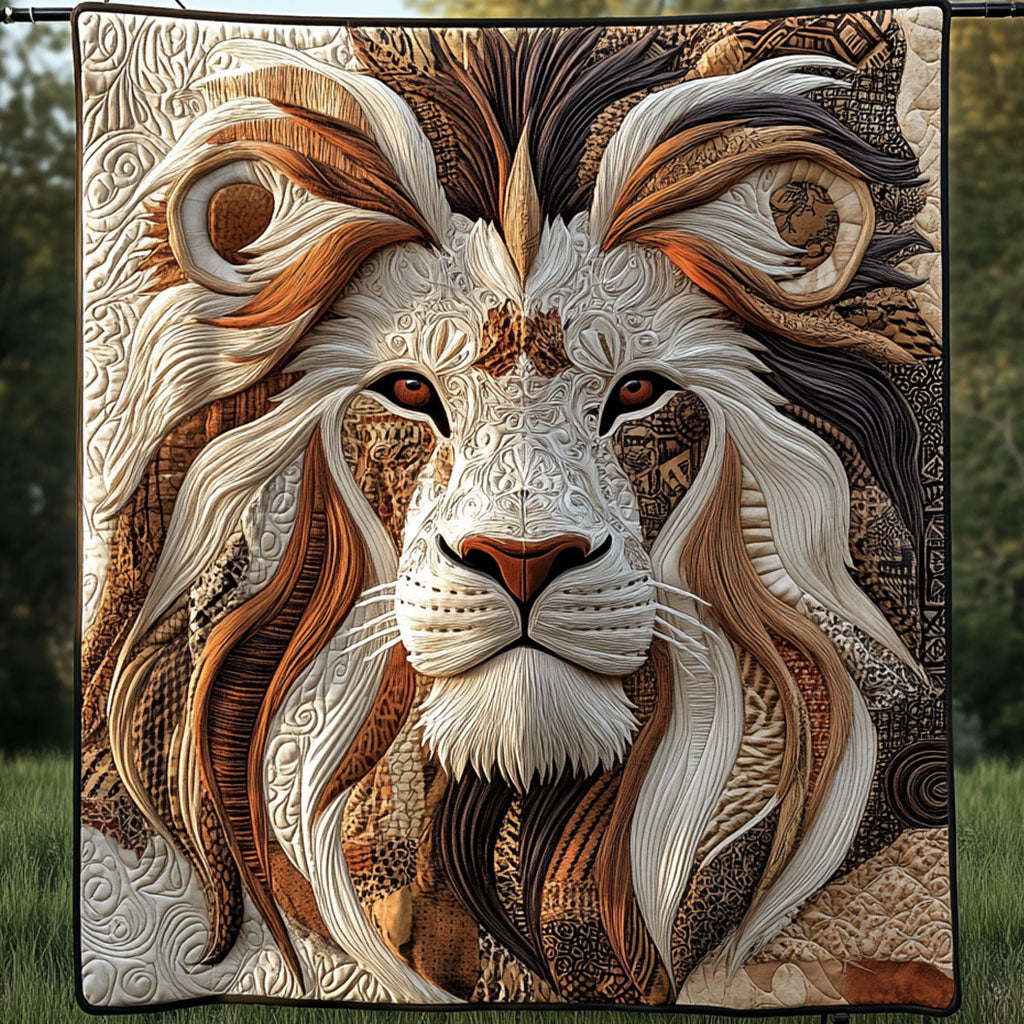 Noble King Quilted Blanket Bedroom Xmas Decor Gifts For Lion Lovers