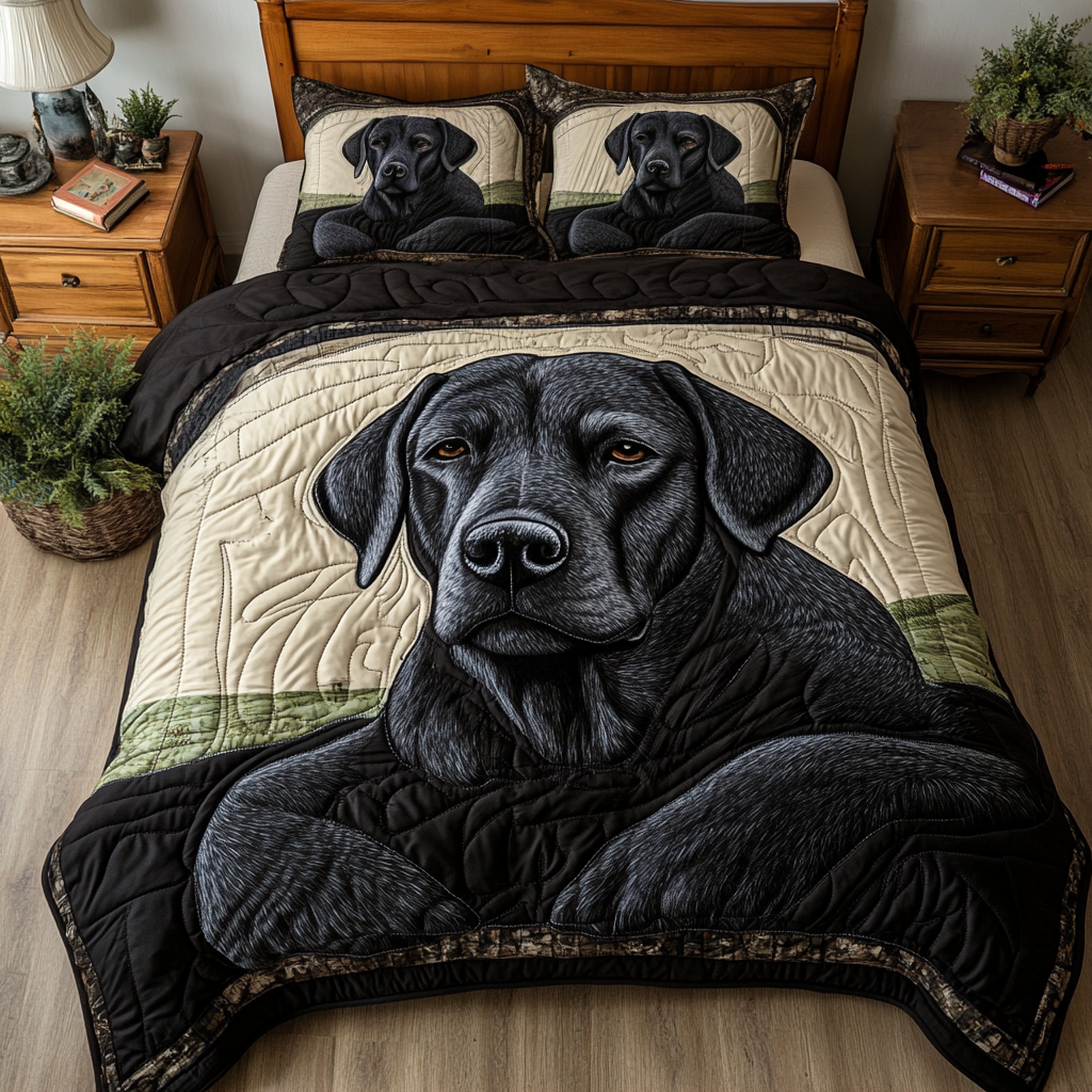 Noble Labrador Quilted Bedding Set Holiday Duvet Covers Labrador Retriever Gifts