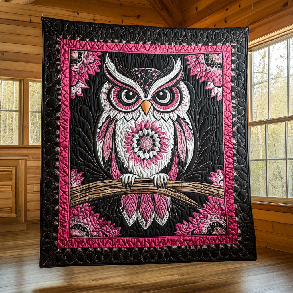 Noble Owl Quilted Blanket King Blanket Grandparent Christmas Present Ideas