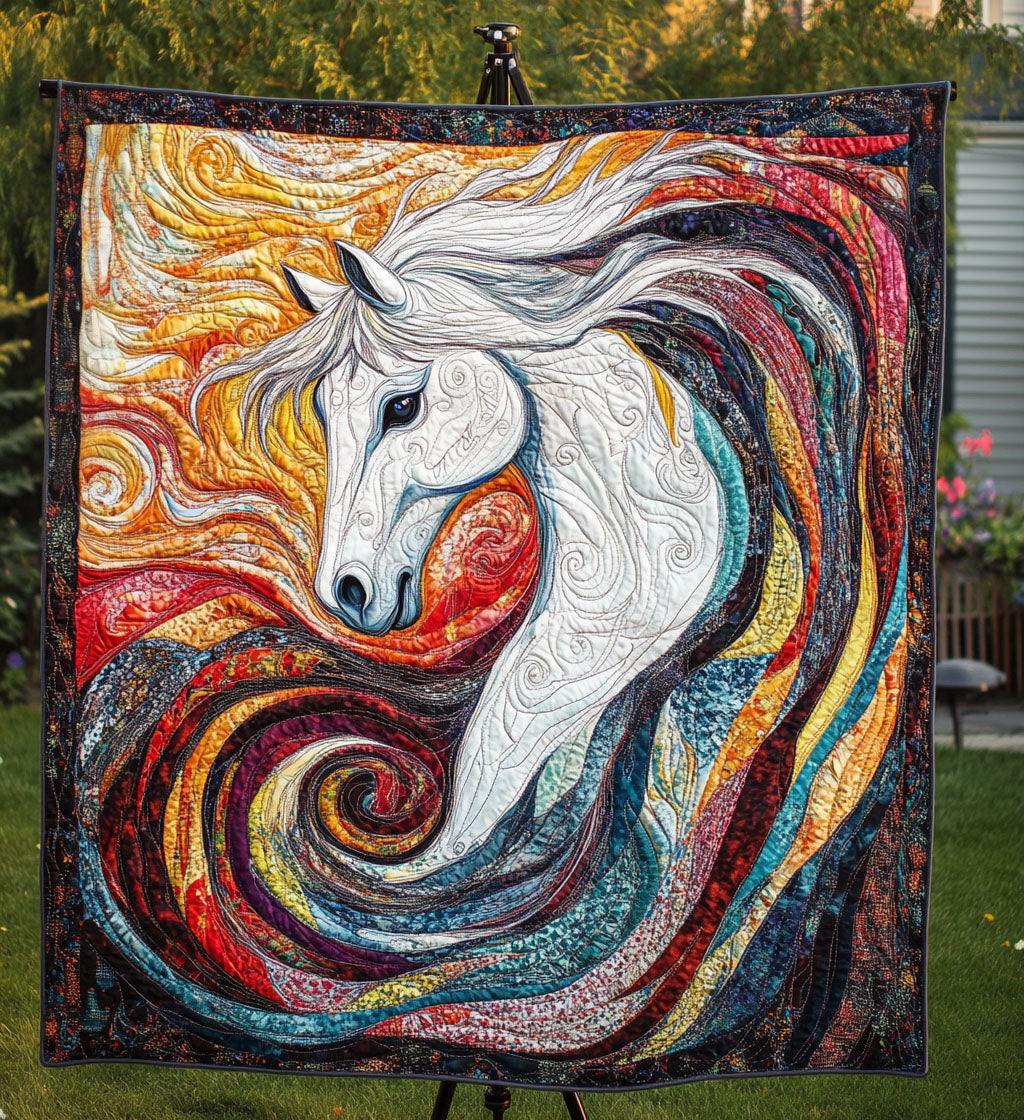 Noble Steed Quilted Blanket Equestrian Birthday Gifts