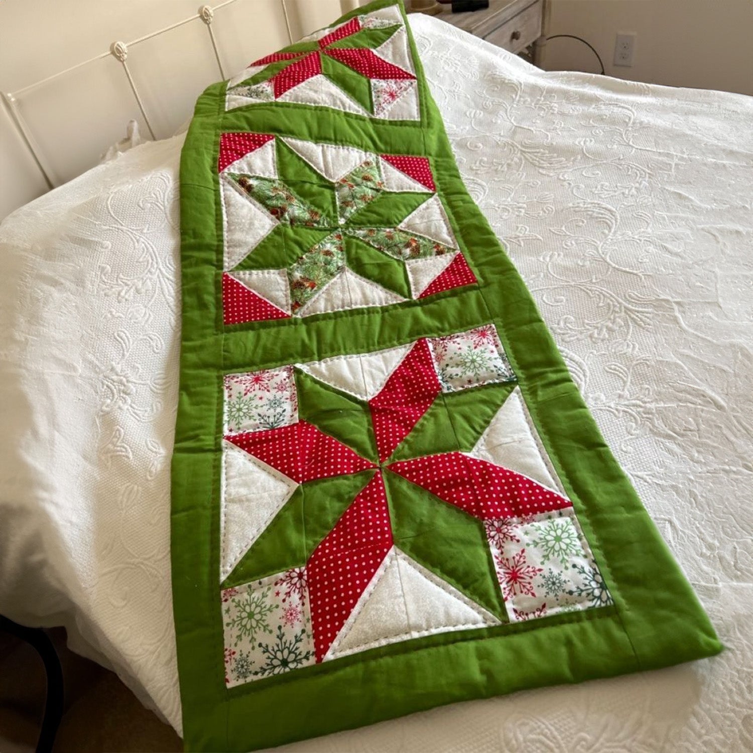 Noel Charm Quilted Table Runner Natural Table Runner Gifts For Father In Law