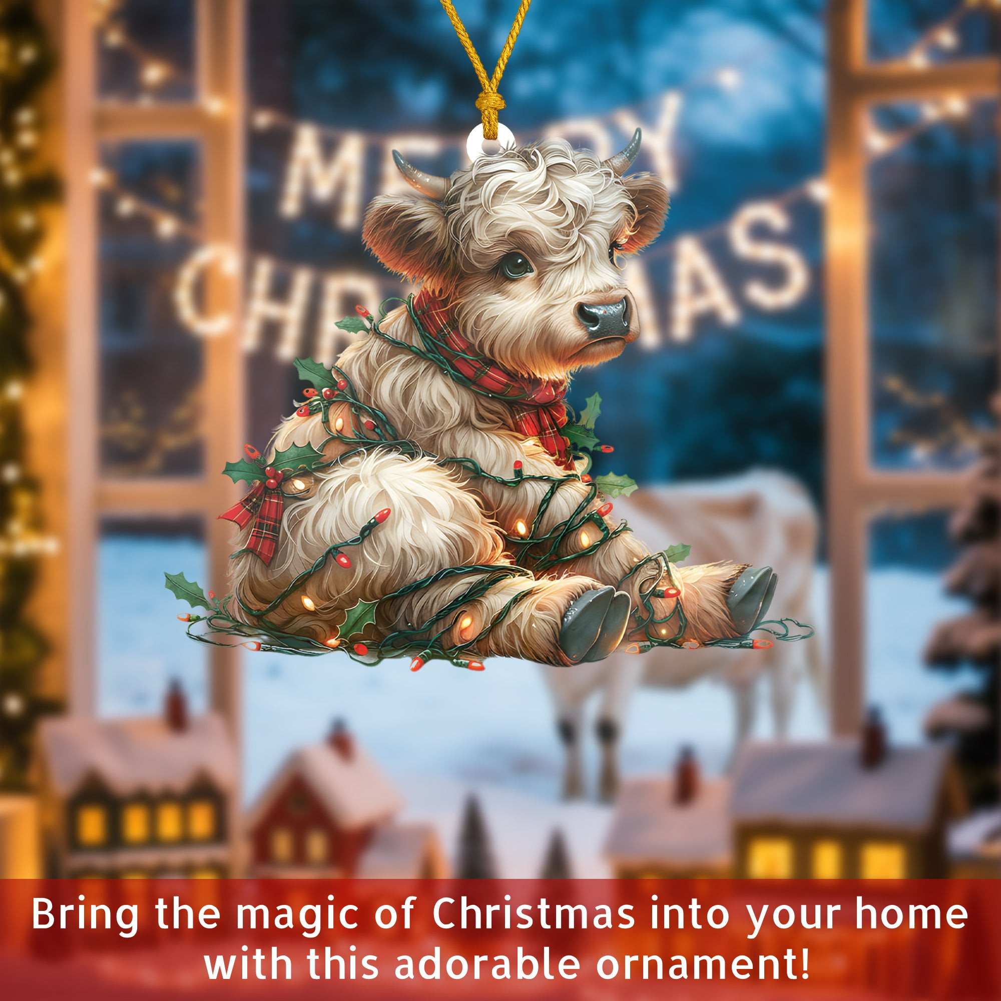 Noel Cow Christmas Ornament Xmas Tree Decor Christmas Gifts For Cow Owners