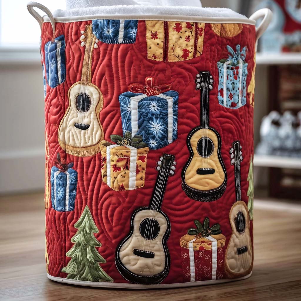 Noel Dreams Quilted Laundry Basket Perfect Quilted Laundry Organizer Gift for the Holidays