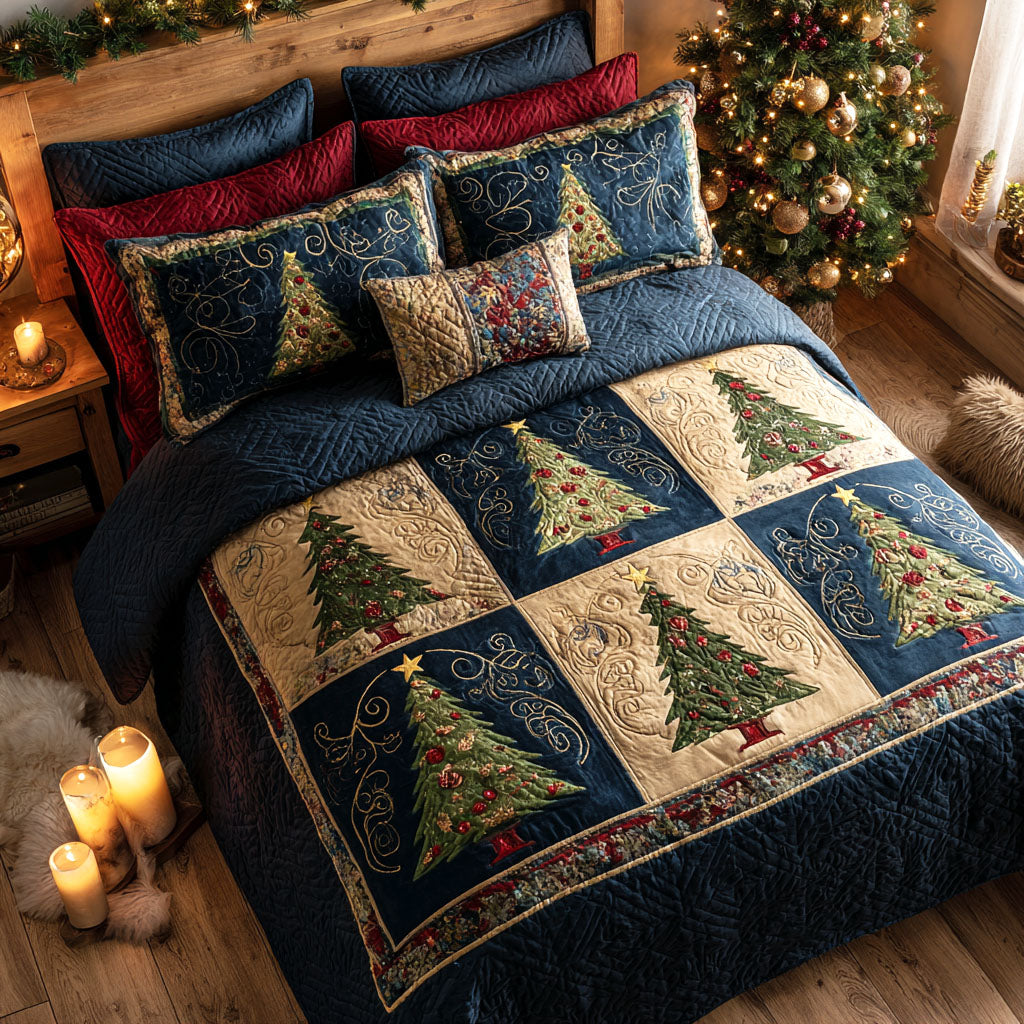 Noel Elegance Quilted Bedding Set Perfect Bedroom Gift Set to Show You Care