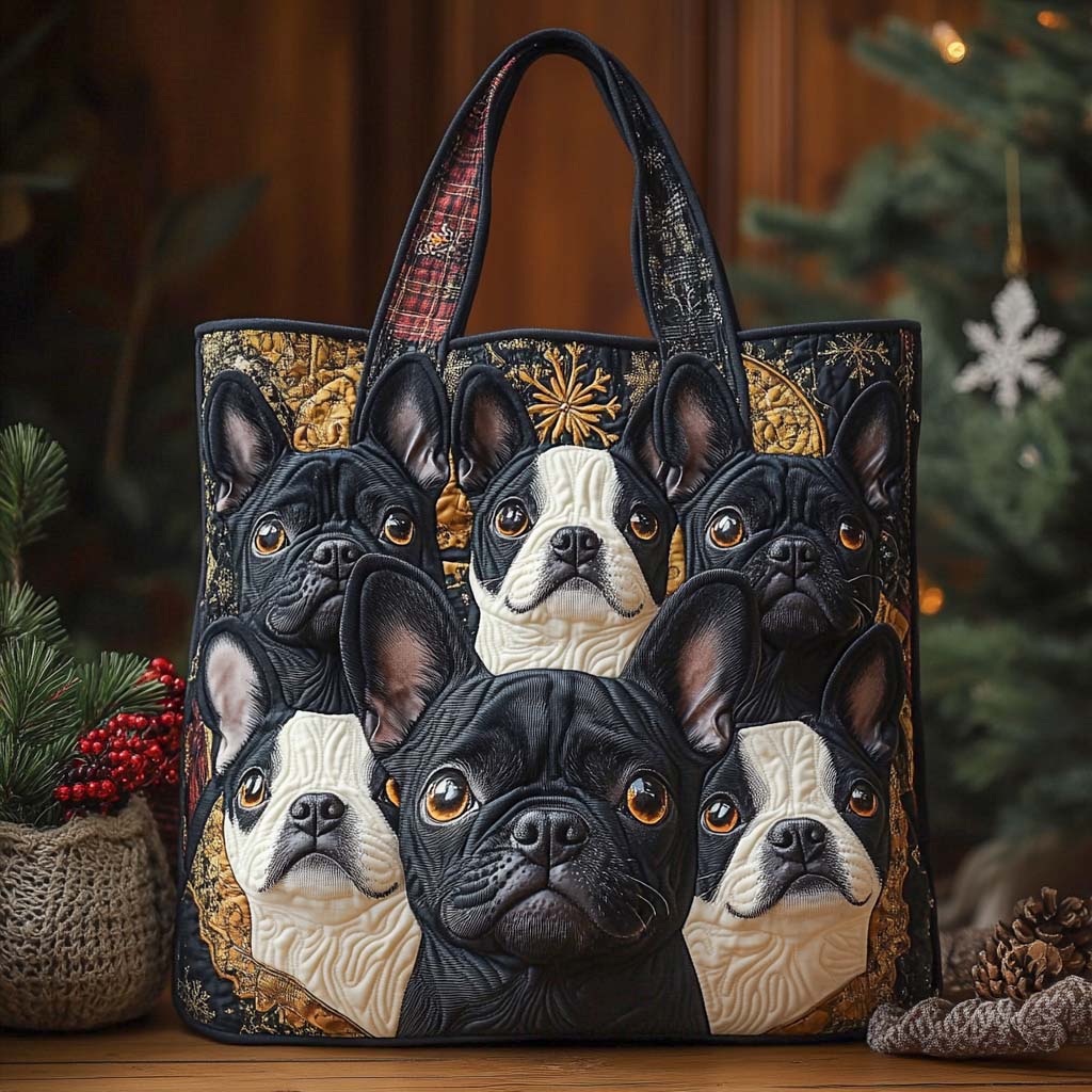 Noel Pack Quilted Tote Bag Dog Dad Fathers Day Gifts