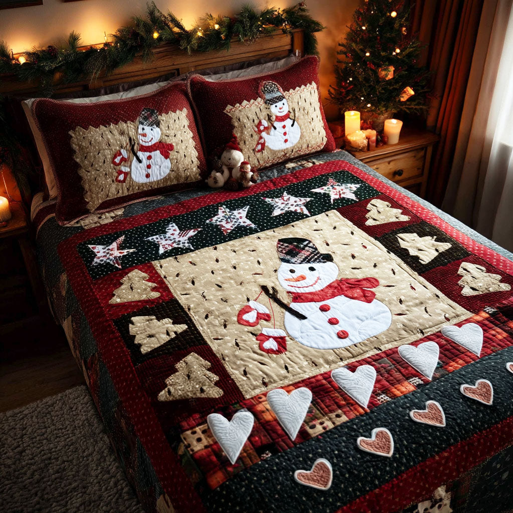 Noel Patchwork Quilted Bedding Set Xmas Duvet Cover Set Christmas Gifts For Her