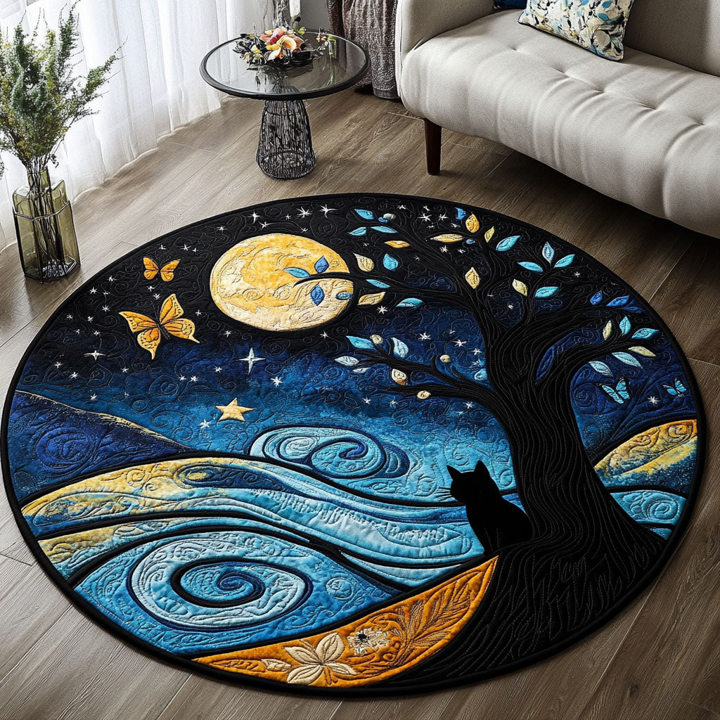 Noir Quilted Round Mat Entrance Way Ideas Best Gifts For Cat Lovers
