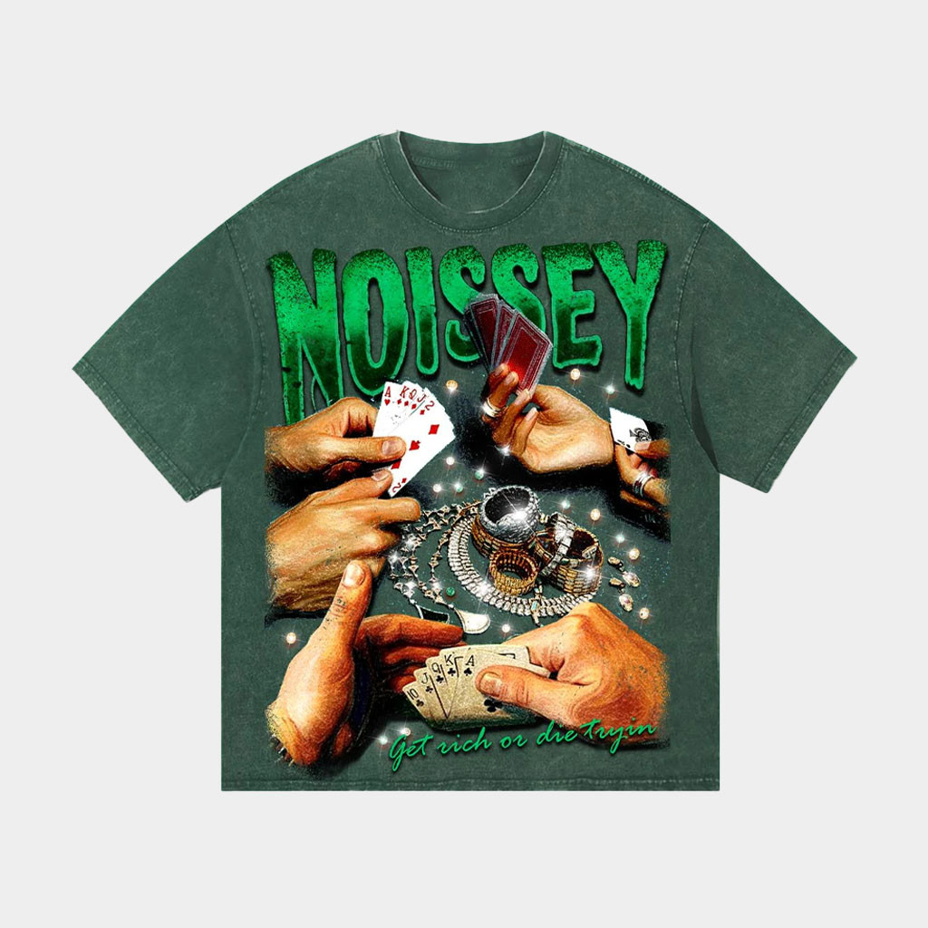 Noissey Merch Noissey Get Rich Or Die Tryin Graffiti Wash T-Shirt Gift Ideas For Husband