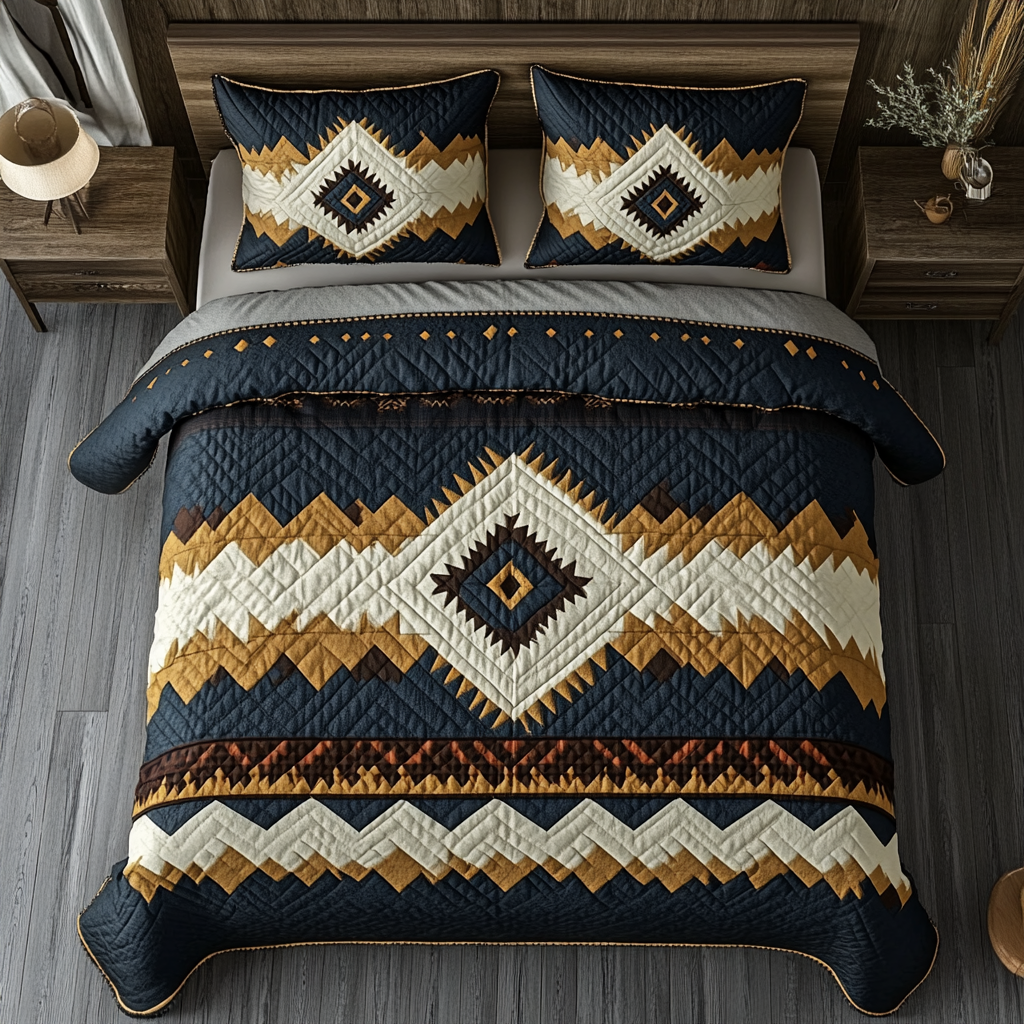 Nomad Touch Quilted Bedding Set Best Bed Sheet Set Native American Dad Birthday Gifts