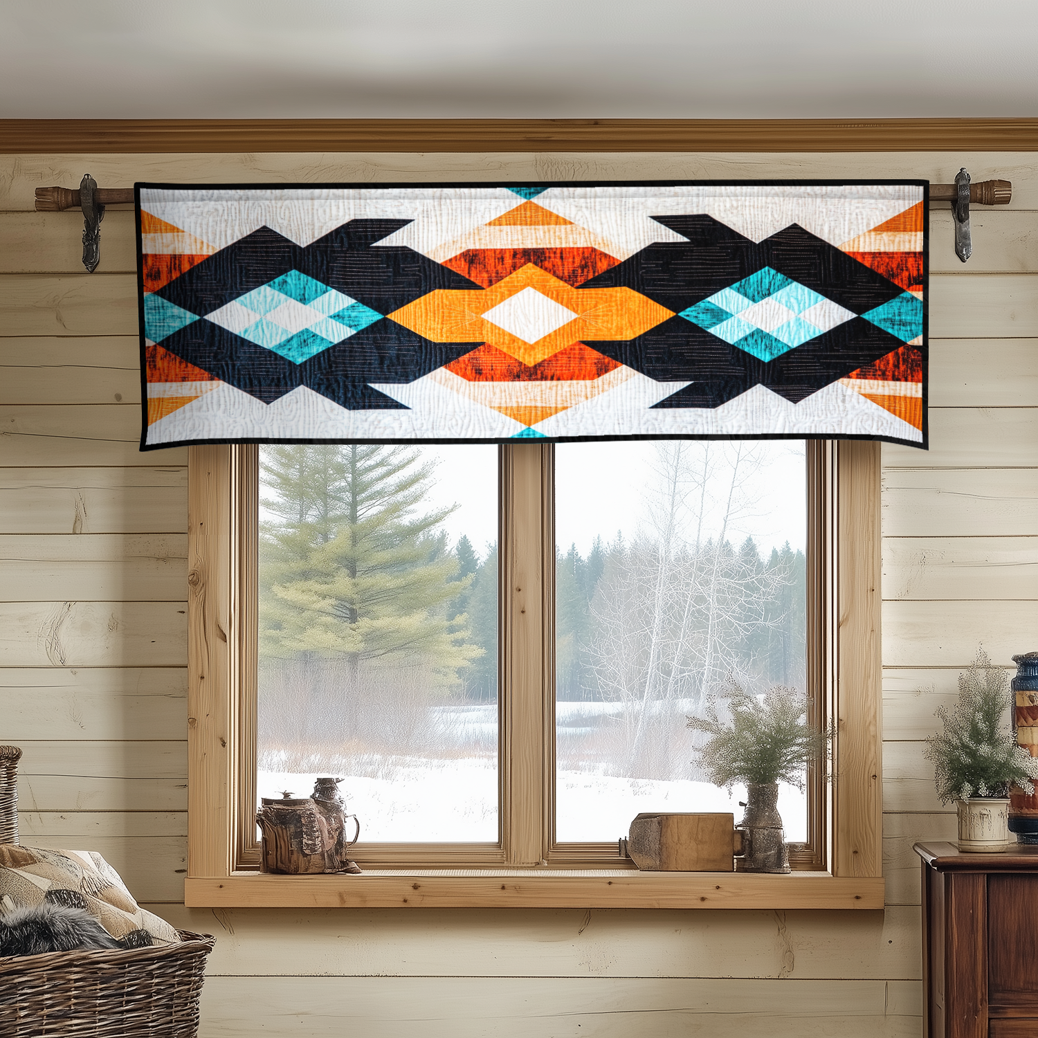 Nomadic Spirit Quilted Valance Home Decor Items Native American Gift Items
