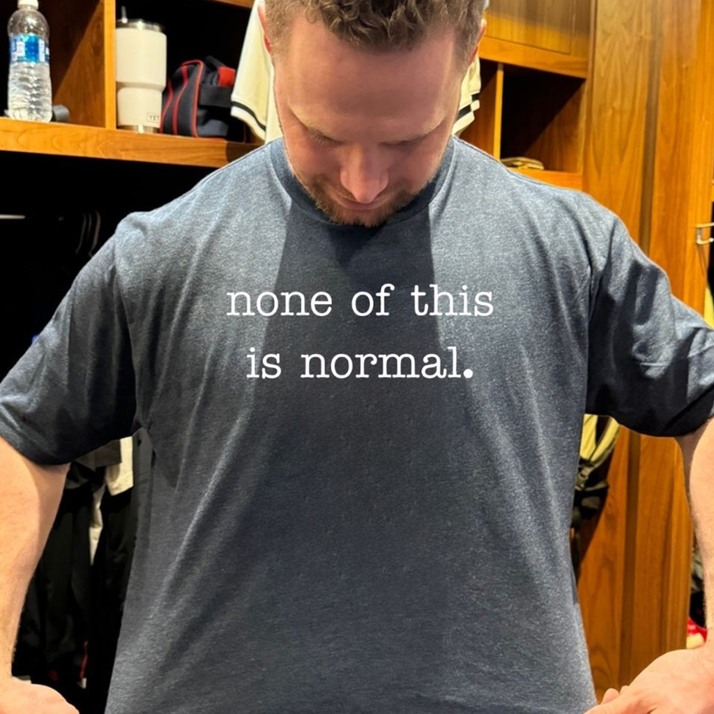 None Of This Is Normal Anti Ice Minimalist T-Shirt Unique Gift For Boyfriend
