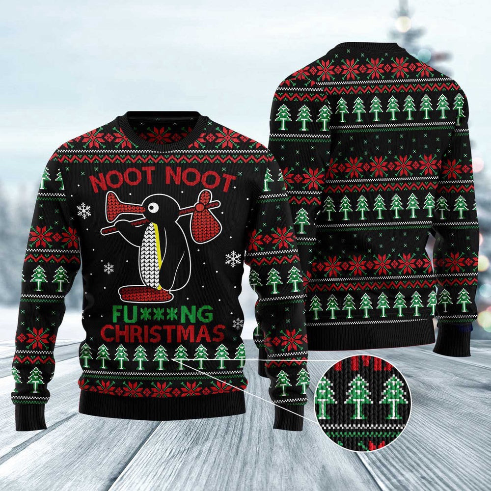 Noot Noot Penguin Ugly Christmas Sweater Funny Ugly Christmas Sweater Best Christmas Gifts