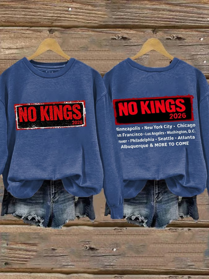 Nope No Kings 2026 Sweatshirt No Kings Protest March Apparel 86 47 Merch Gifts For Her
