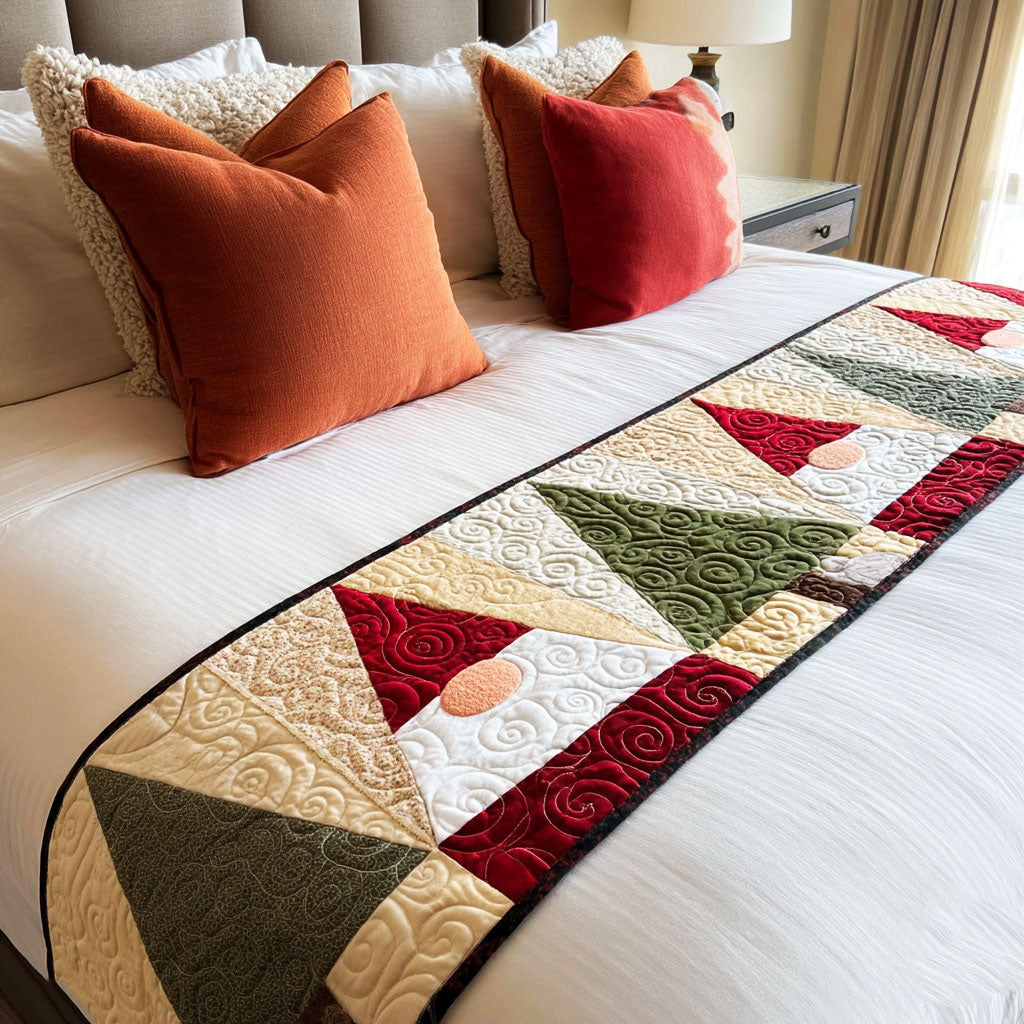 Nordic Gnome Quilted Bed Runner Christmas Decorations 2025 Christmas Gifts