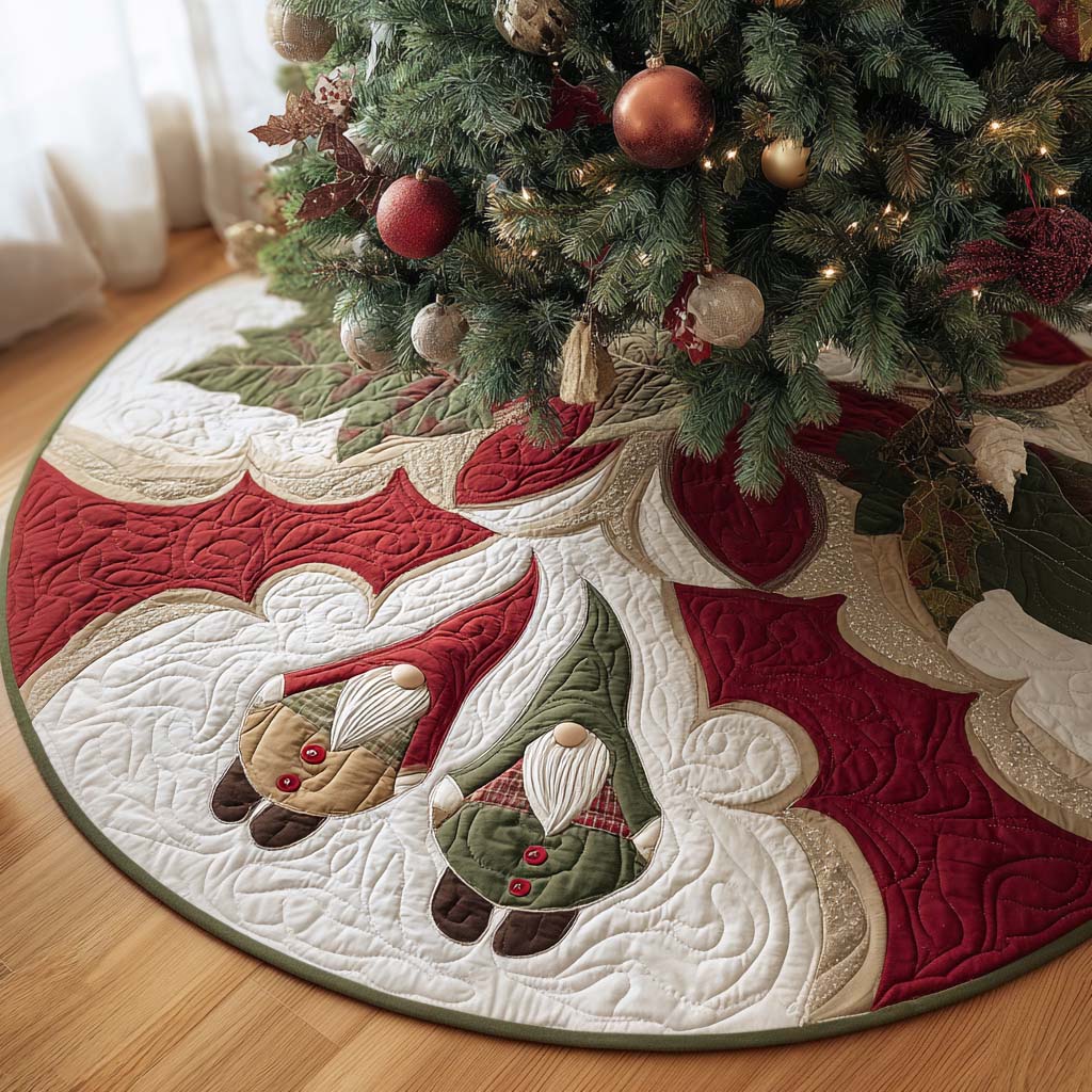 Nordic Noel Christmas Quilted Tree Skirt Exclusive Holiday Tree Skirt Gift for Families
