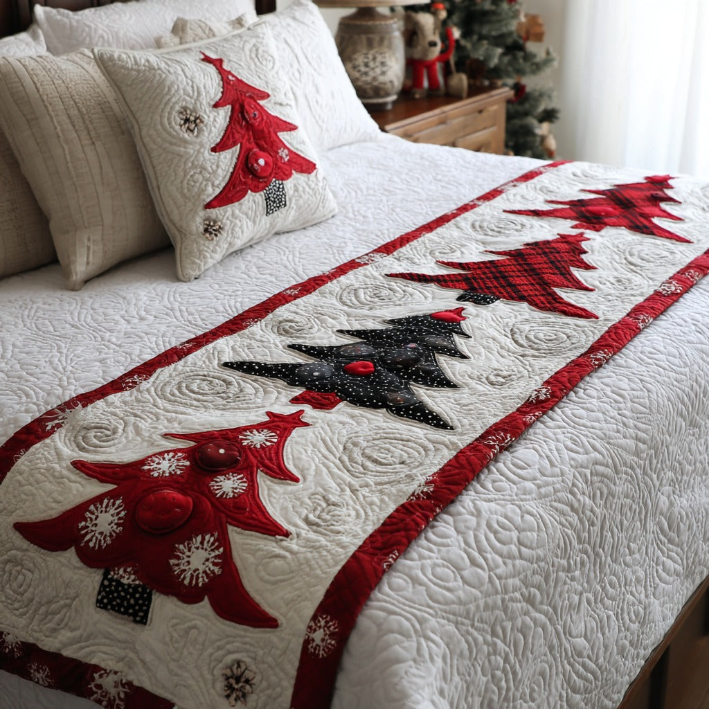 Nordic Noel Quilted Bed Runner Xmas Room Decorations Family Xmas Ideas