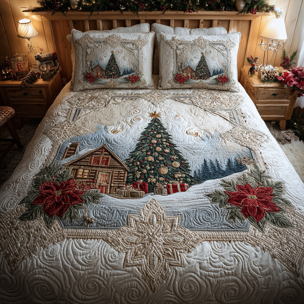Nordic Whisper Quilted Bedding Set Holiday Duvet Covers Christmas Presents For Mom