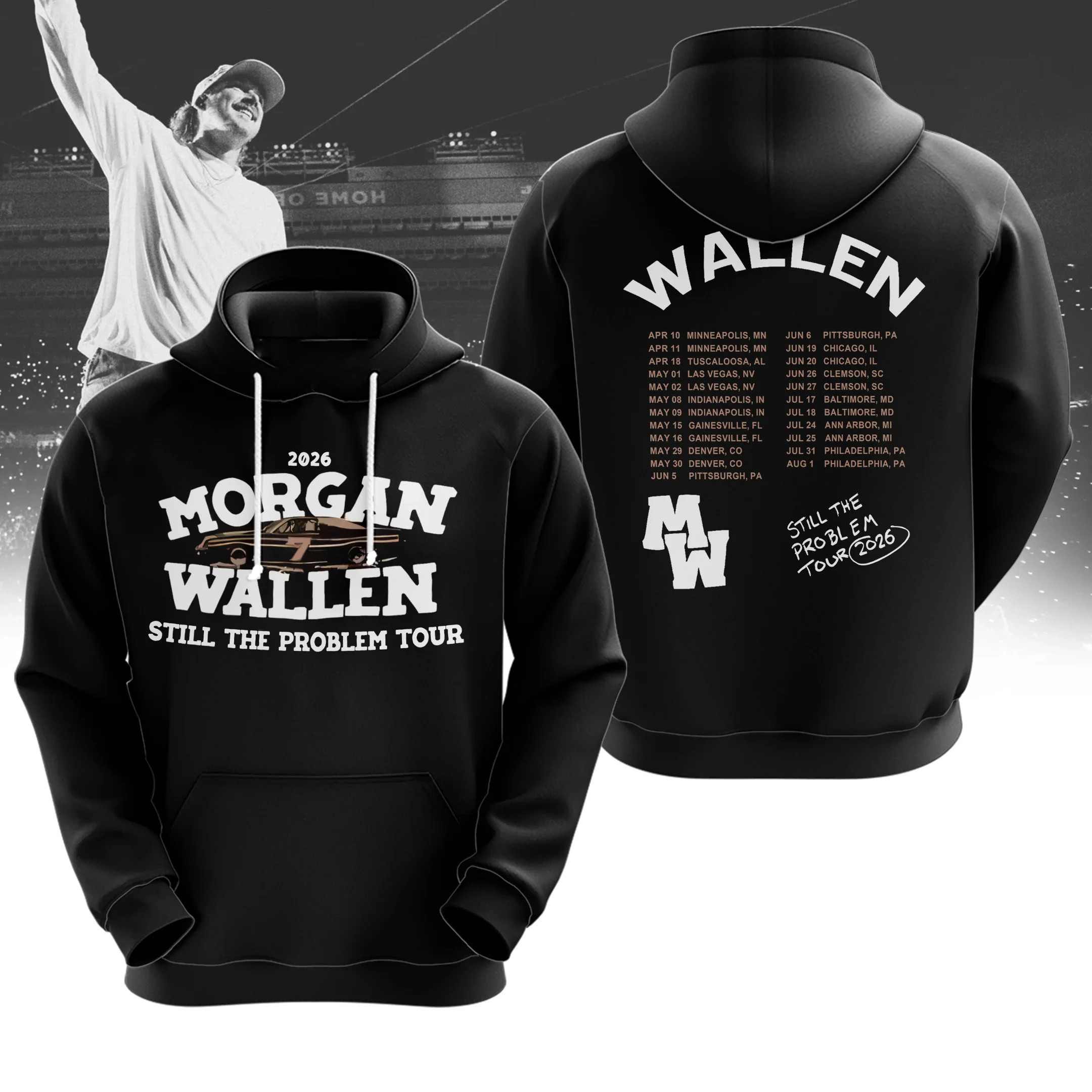 North America Tour 2026 Morgan Wallen Hoodie Country Music Apparel Morgan Wallen Lover Gifts