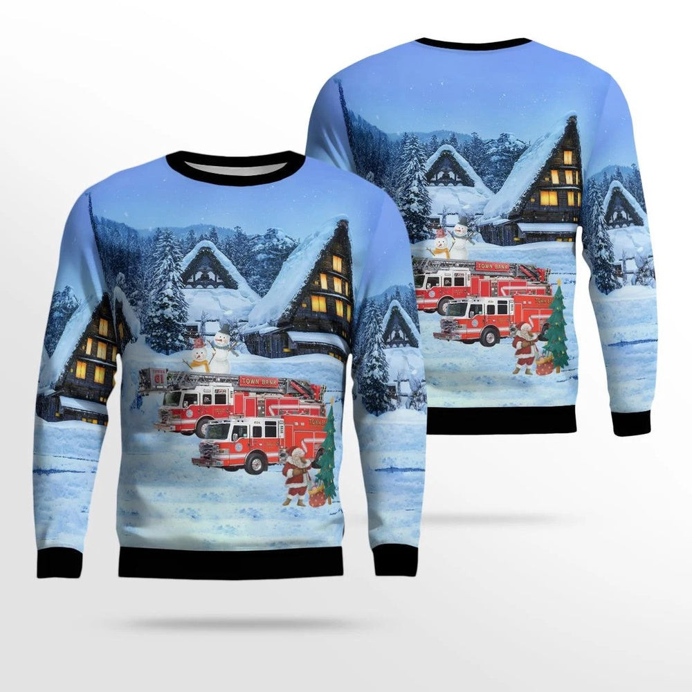 North Cape May New Jersey Lower Township Fire District No AOP Ugly Sweater Christmas Unisex Sweaters Gift For Christmas