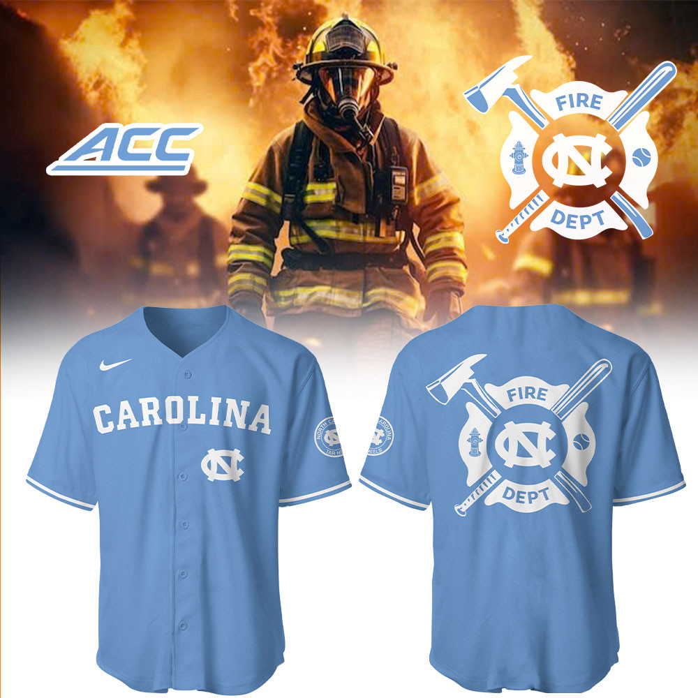 North Carolina Baseball x Firefighter Appreciation Night Jersey Gifts For Baseball Players