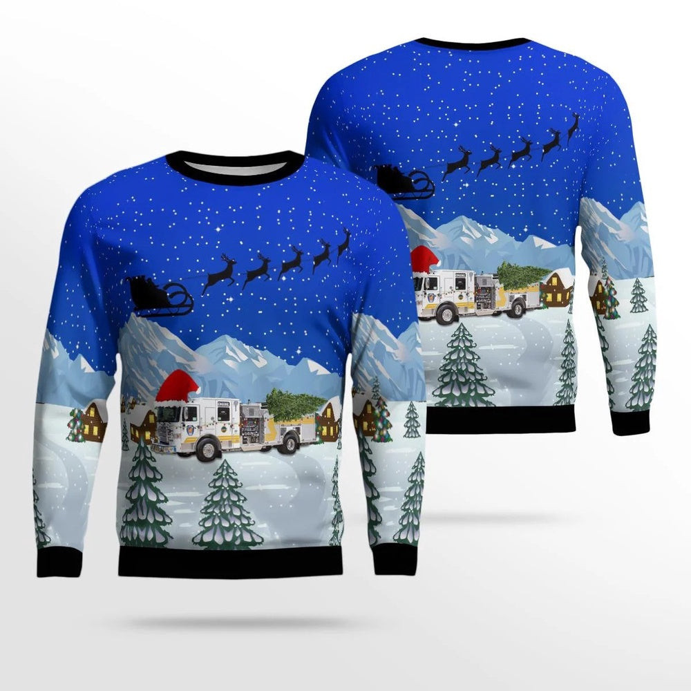 North Carolina New Hanover County Fire And Rescue Christmas Ugly Sweater Christmas Unisex Sweaters Gift For Christmas